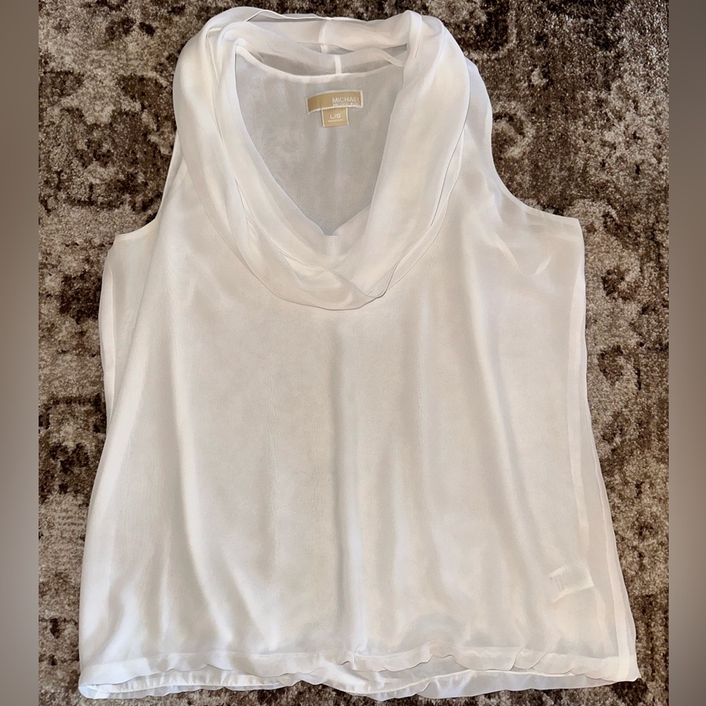 Michael Kors Cowl Neck Tank Blouse- Size Large
